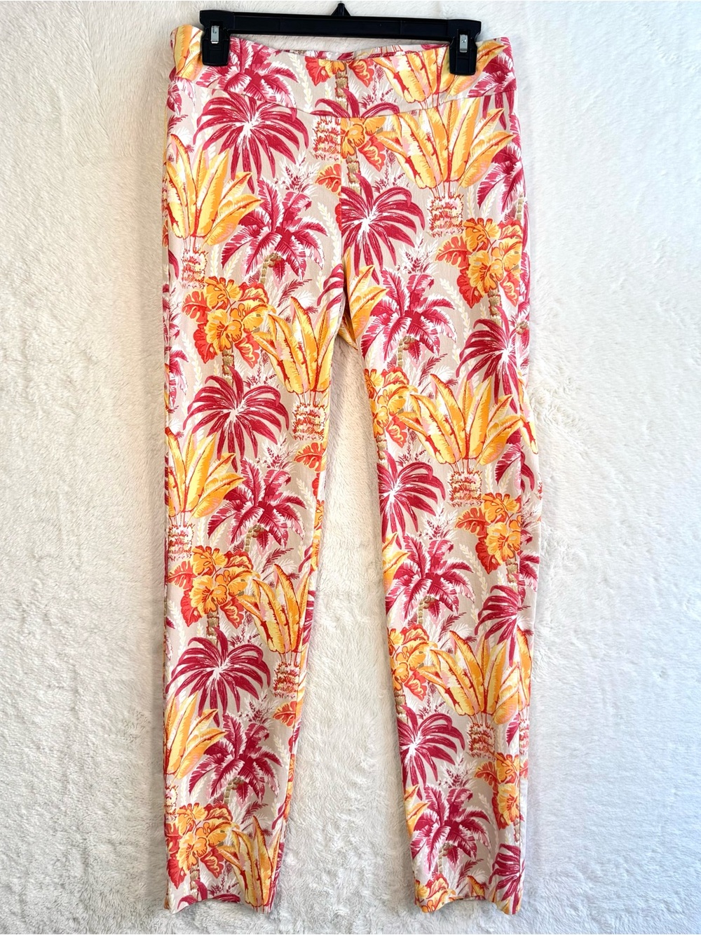 J. McLaughlin Masie Pants Women’s 8 Tropical Slim Stretch Resortwear Vacation